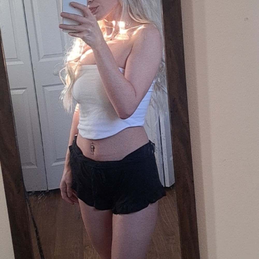 Black frill pajama shorts